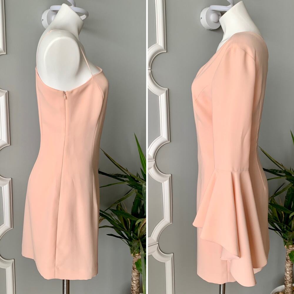 Intermix One Shoulder Mini Dress in Pink Size Medium - Picture 5 of 12